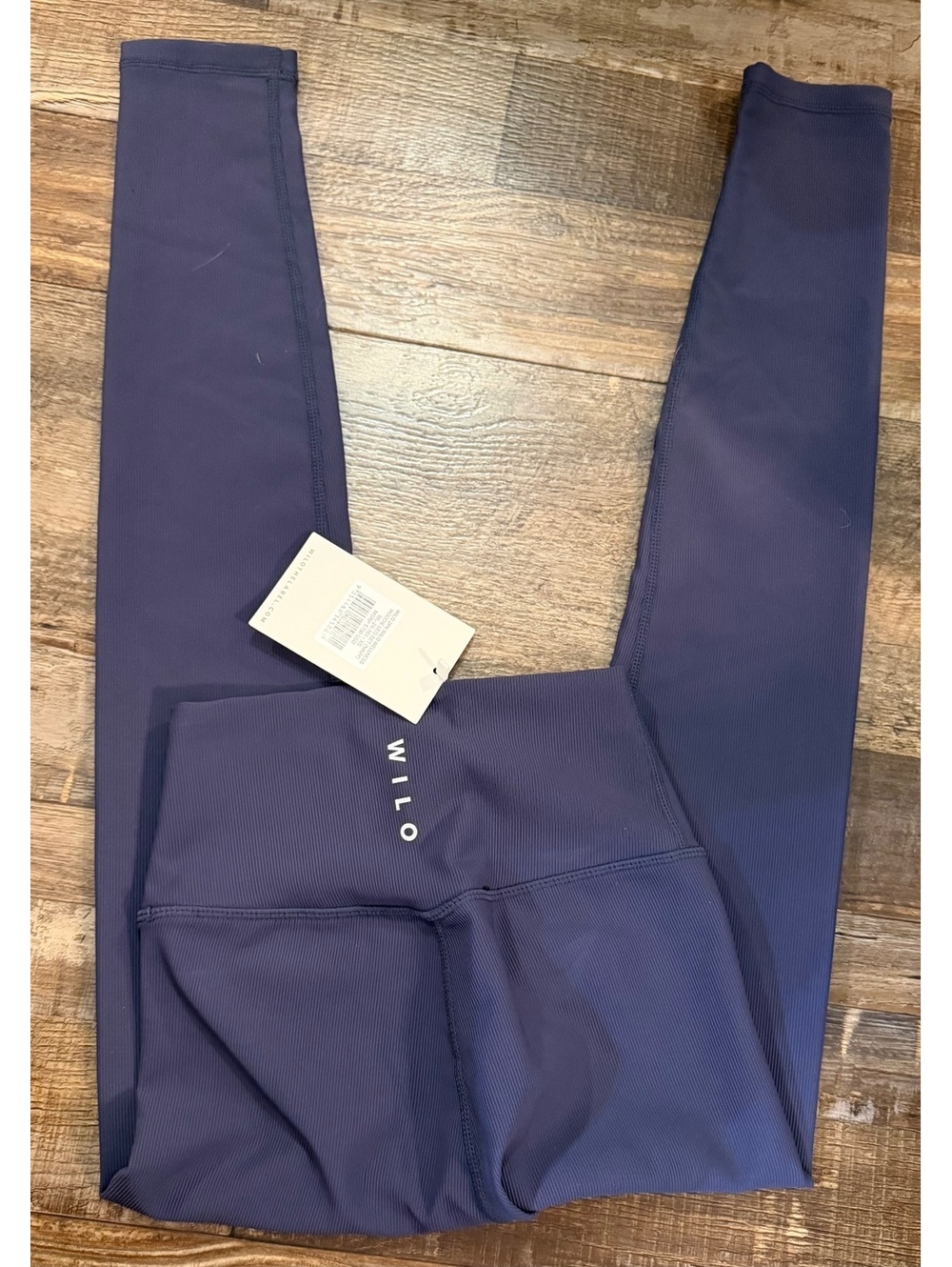 NWT WILO The Label Wellness Leggings Navy Ribbed High Rise XS